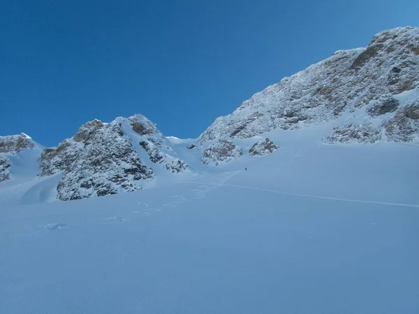 Όμορφη Ηλιόλουστη Μέρα Skitouring Στην Αυστραλία Alps Hohe Tauern Ankogelgruppe — Φωτογραφία Αρχείου