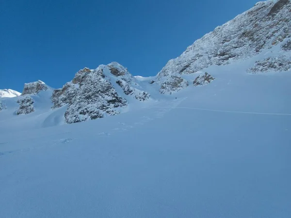 Mooie Zonnige Skitouringdag Oostenrijkse Alpen Hohe Tauern Ankogelgruppe — Stockfoto