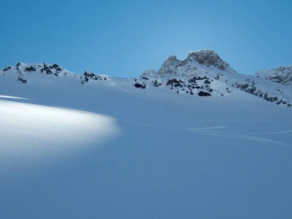 Hermoso Día Skitouring Soleado Alpes Austriacos Hohe Tauern Ankogelgruppe — Foto de Stock