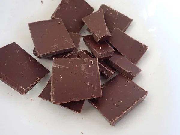 Zelfgemaakte Bereiding Van Zoete Chocoladetaart Keuken — Stockfoto