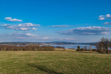 Güney Bohemya 'daki doğal park sumavasında güzel bir çeçen manzarası.