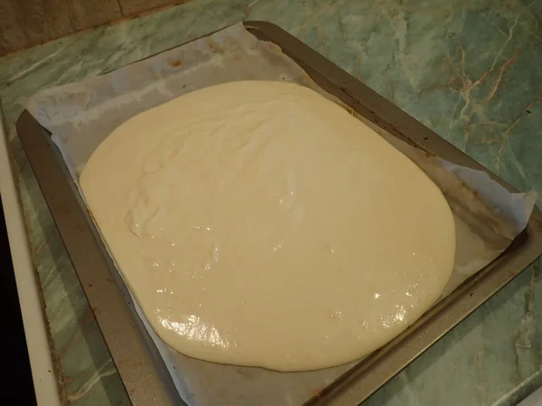 Bahan Untuk Memanggang Kue Manis Buatan Sendiri Dapur — Stok Foto