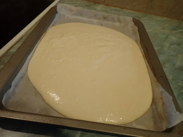 Bahan Untuk Memanggang Kue Manis Buatan Sendiri Dapur — Stok Foto