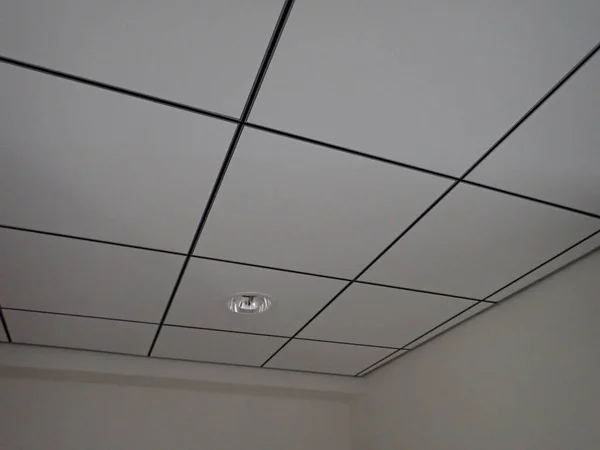 gybsum board ceiling grid in a reconstructed modern office building