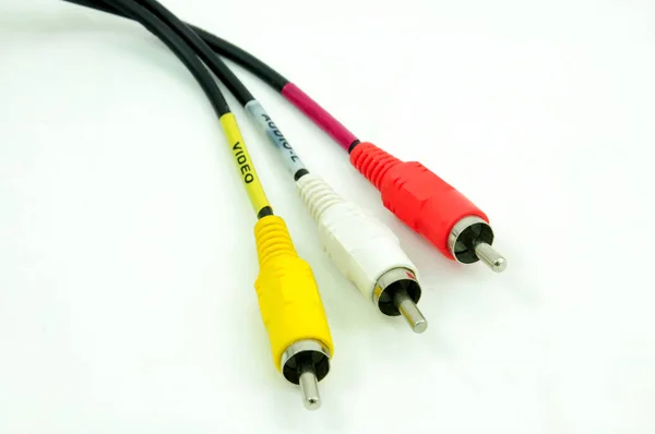 Av-Kabel für Stereoanlagen und Unterhaltungssysteme — Stockfoto