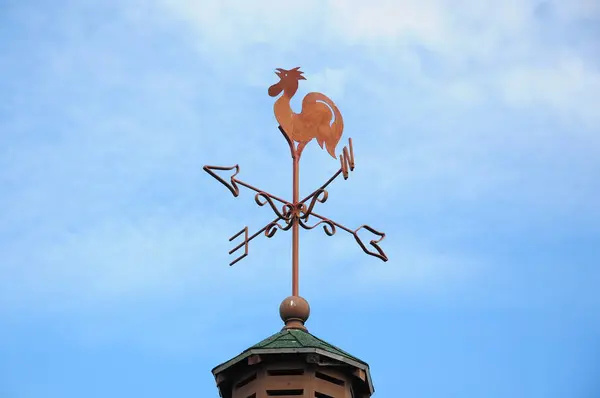 Wiatrowskaz kurczaka z błękitnego nieba — Zdjęcie stockowe