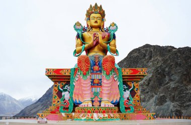 The Big Maitreya Buddha statue, Ladakh, India clipart