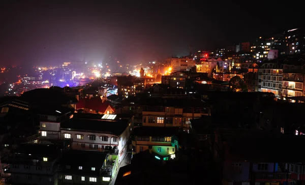 Scena notturna di Darjeeling, India Immagine Stock
