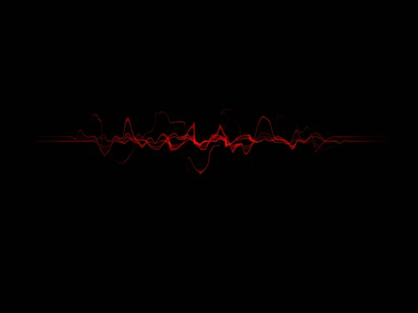 Звукова хвиля на чорному тлі — стокове фото