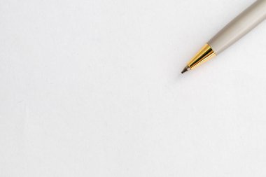 Beyaz kağıt bir kalem.