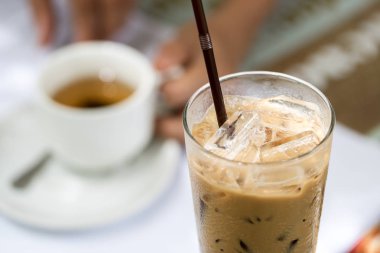 Buzlu kahve bir yakın çekim