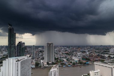 Bangkok, Tayland 2016 11 Haziran; Fırtına gün Bangkok Tayland 20