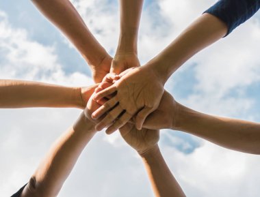 Ekip çalışması işbirliği kavramı elleri vardı