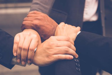 Ekip çalışması işbirliği kavramı elleri vardı