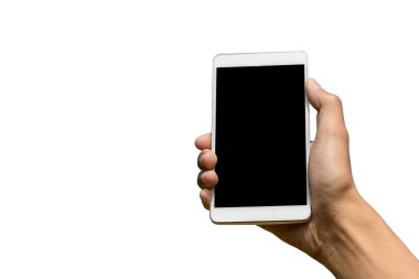 Bir smartphon üzerinde arka plan bulanık tutan el