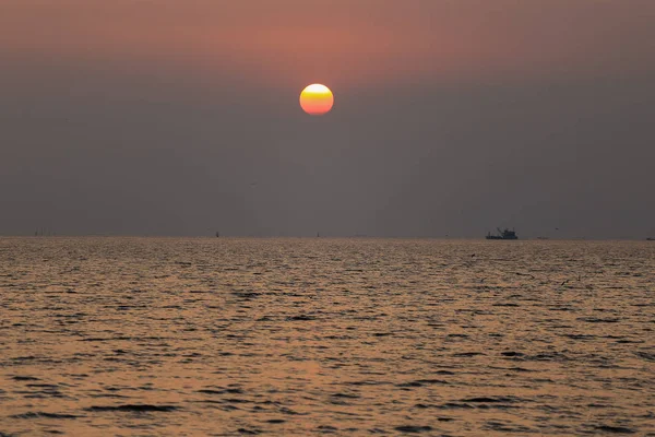 Meer Bei Sonnenuntergang Himmel Und Wolken Der Natur — Stockfoto