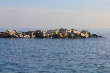 Deniz taşlı ve taşlı panorama