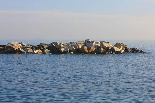 Panorama with stones and rocks in the sea — 스톡 사진