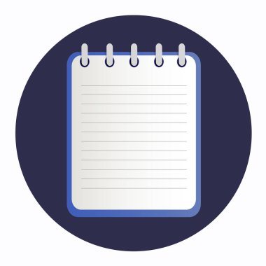 Düz simgesi mavi defter