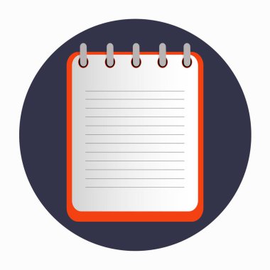 Düz şablon kırmızı defter