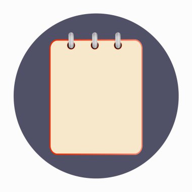 Mavi arka plan üstünde Defter simgesini