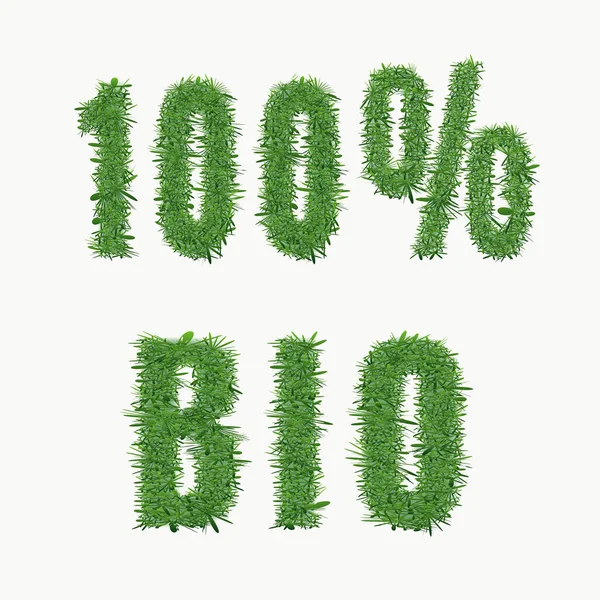 Nature design. 100 BIO — Stock Vector