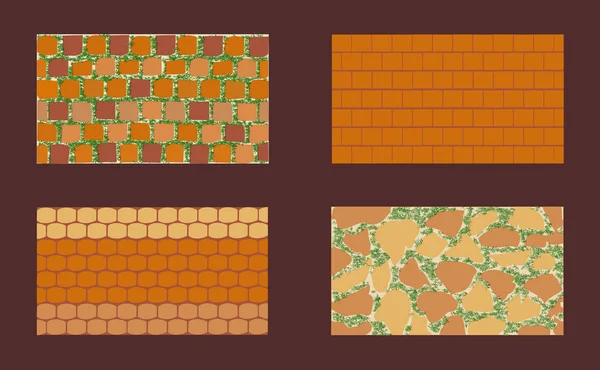 Différents types de maçonnerie — Image vectorielle