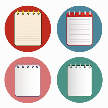 Simge dört çeşitlerini defter