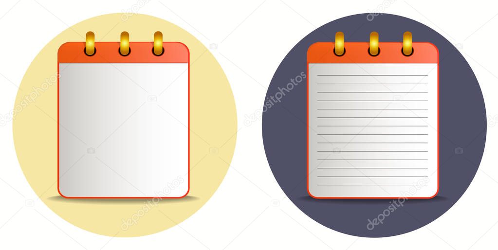 Icon of notebook in two variations