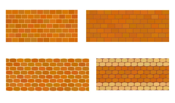 Différents types de mur de pierre pour le jardin . — Image vectorielle