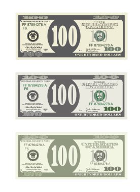 Bill yüz dolar üç seçenekleri.