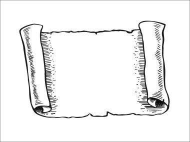 Boş beyaz parşömen kağıt sayfası.