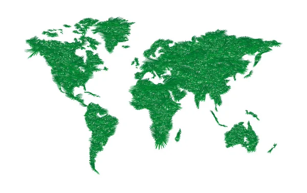 생태학 세계 지도. — 스톡 벡터