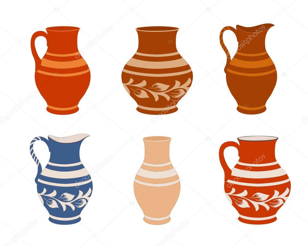 Set of ceramic crockery.