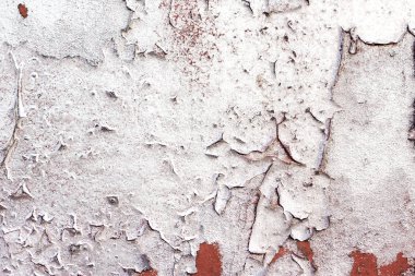 Eski püskü turuncu duvar Simli boya ile kaplı.