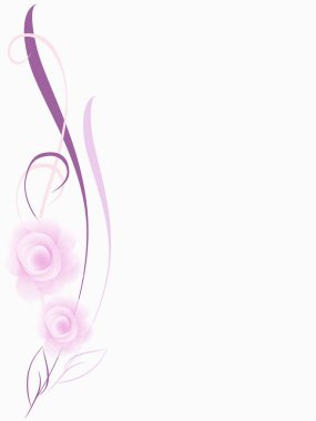 Pembe Gül tasarım öğesi ile çiçek arka plan.