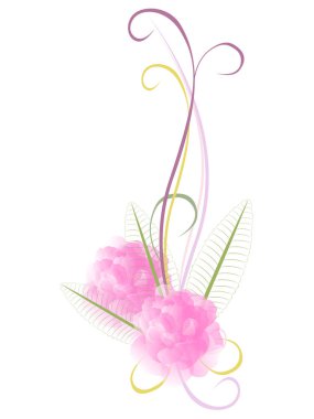 Stilize peonies buket.