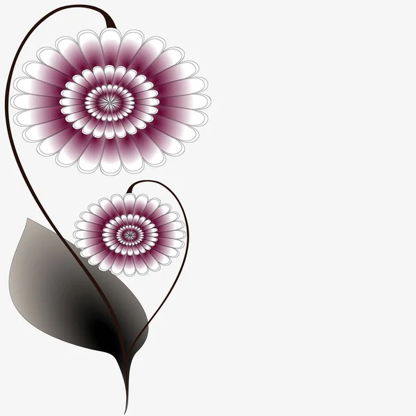 Λουλούδι φόντο με αφηρημένα λουλούδια. — Διανυσματικό Αρχείο