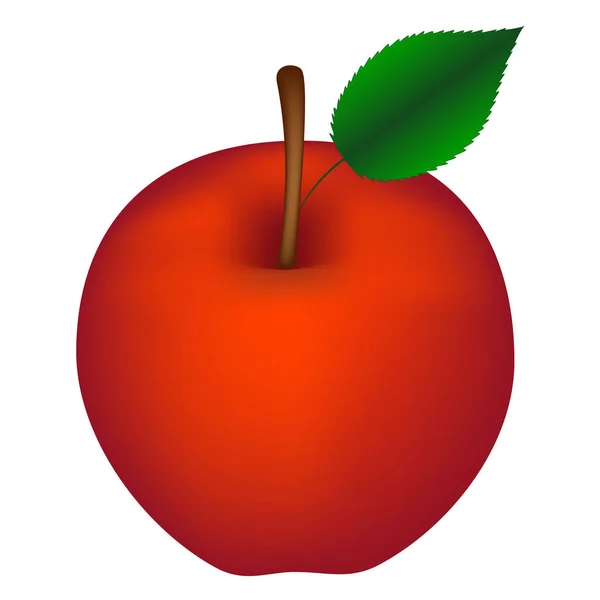 Jablko na bílém pozadí. — Stockový vektor