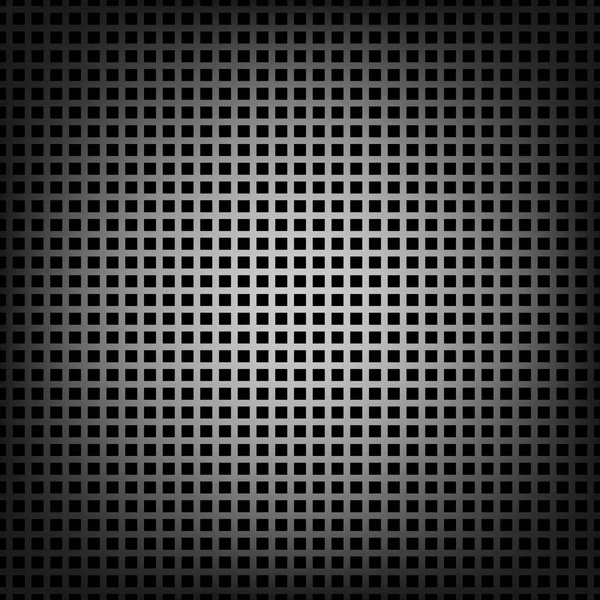 Seamless texture perforated metal surface with square holes. — Stock Vector