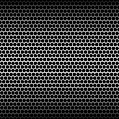 Delikli, metal doku altıgenler ile seamless modeli.