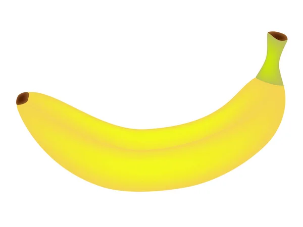 Banana isolada sobre branco . — Vetor de Stock