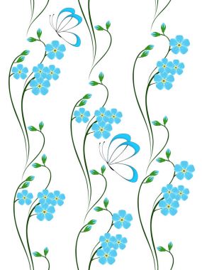 Kesintisiz dikey ışıma ile değil çiçekler ve kelebekler unut.