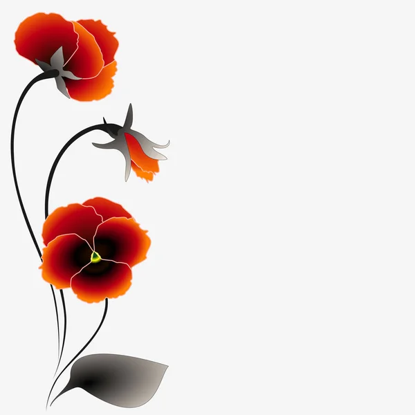 Květinové pozadí s pansy květy. — Stockový vektor