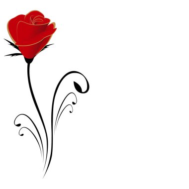 Stilize gül, öğe için tasarım ile çiçek arka plan.