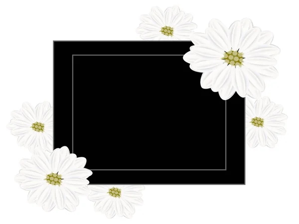 Banner creativo abstracto con flores de manzanilla . — Archivo Imágenes Vectoriales