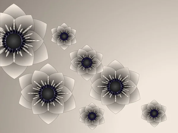 Fondo con flores abstractas . — Vector de stock