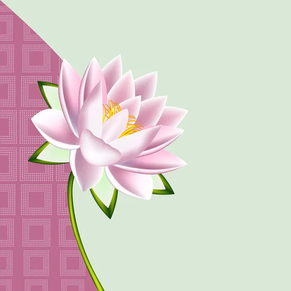Ilustración de un fondo floral con loto . — Vector de stock