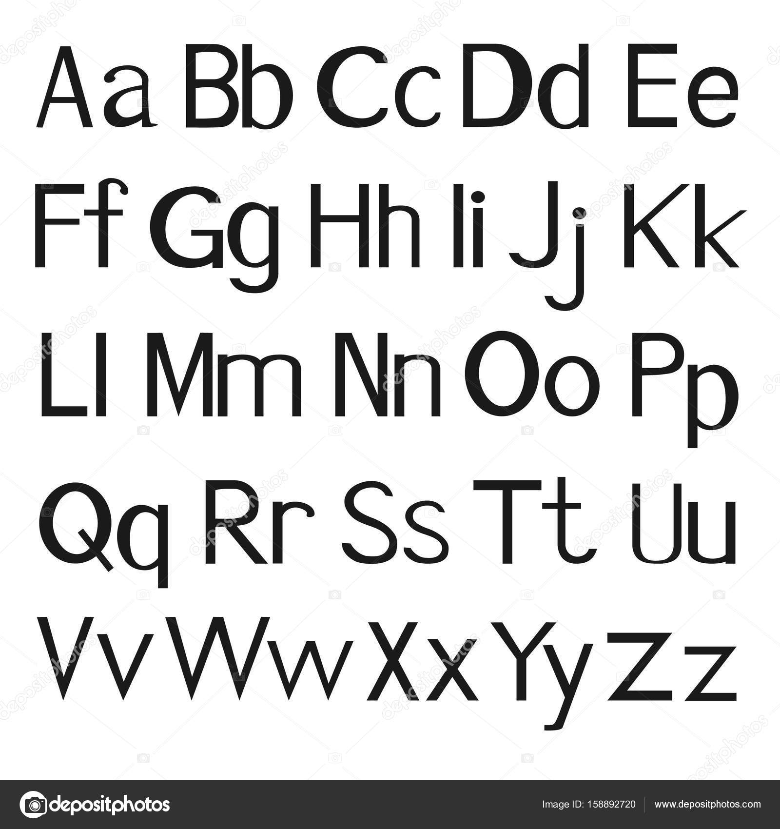 Printed letters of the english alphabet. — Stock Vector © ZAQzaq81