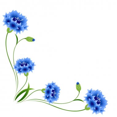 Beyaz zemin üzerinde mavi Peygamber ile köşe.